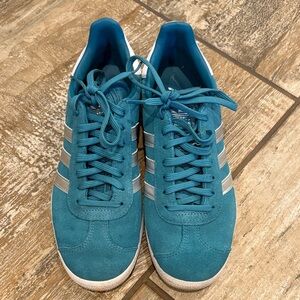 adidas Teal and Silver Women's Sneakers